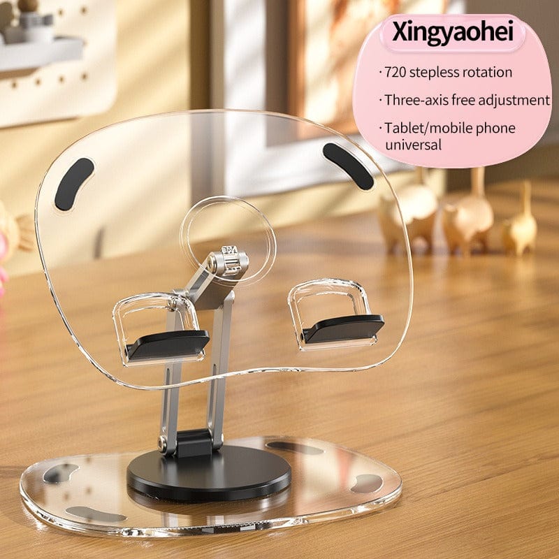 eprolo tendencias BLACK Soporte de Acrílico para Tablet y Teléfono – Rotación 360° y Diseño Plegable | Noctryx
