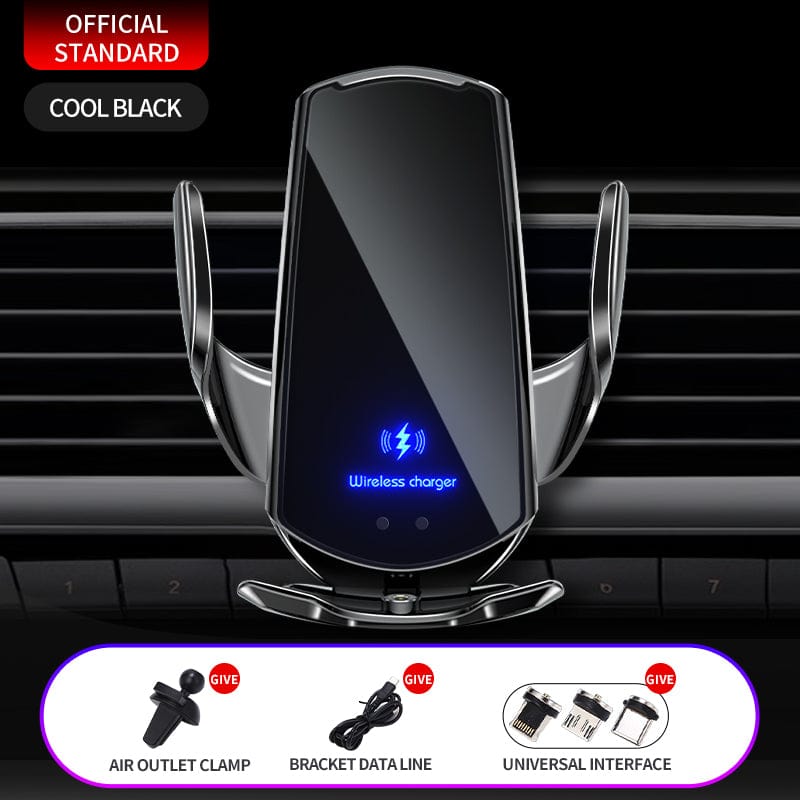 eprolo tendencias Black Soporte de Carga Inalámbrica para Auto Q3 – 15W Apertura Automática | Noctryx