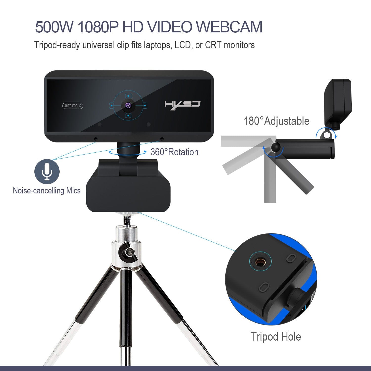 eprolo tendencias Cámara Web con Autofocus 5MP – Calidad HD 720P/1080P para Videollamadas y Streaming | Noctryx
