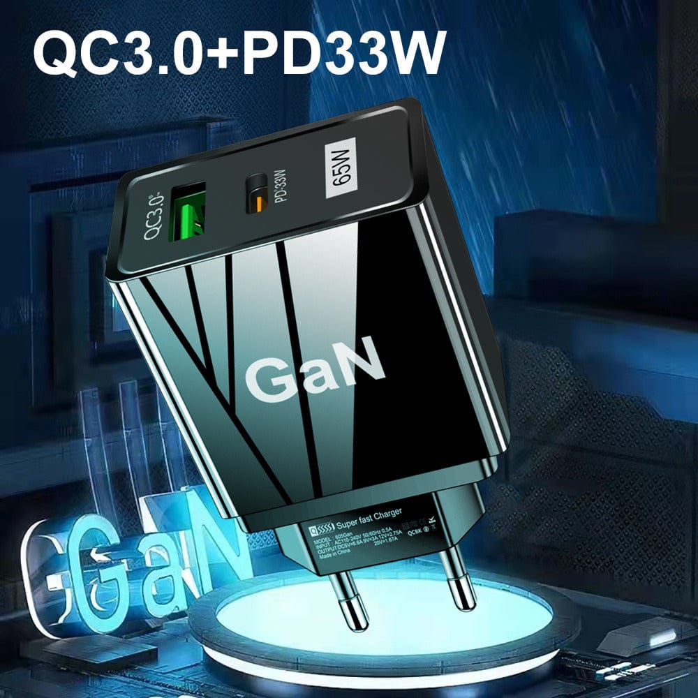 eprolo tendencias Cargador Carga Rápida 65W con Tecnología Gallium Nitride (Tipo-C) | Noctryx