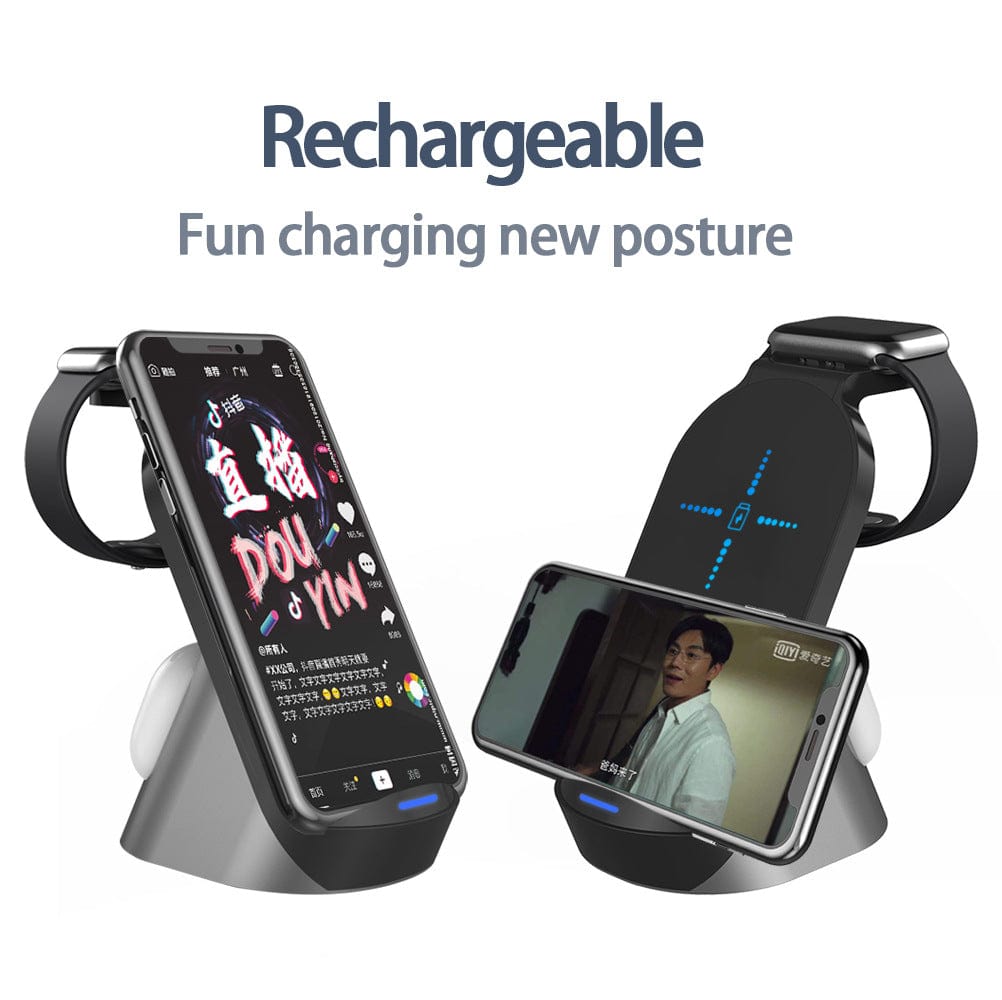 eprolo tendencias Cargador Inalámbrico 3 en 1 – Carga Rápida para iPhone, Apple Watch y AirPods | Noctryx