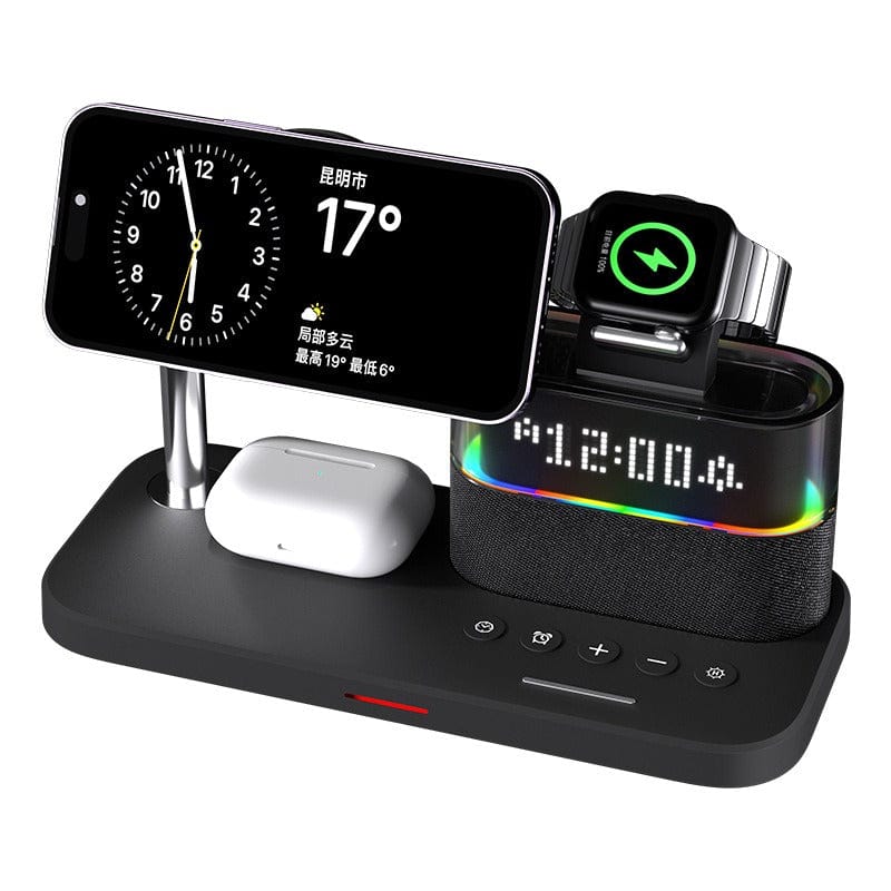 eprolo tendencias ⚡ Cargador Inalámbrico 3 en 1 con Reloj – Carga Magnética para Dispositivos Apple | Noctryx