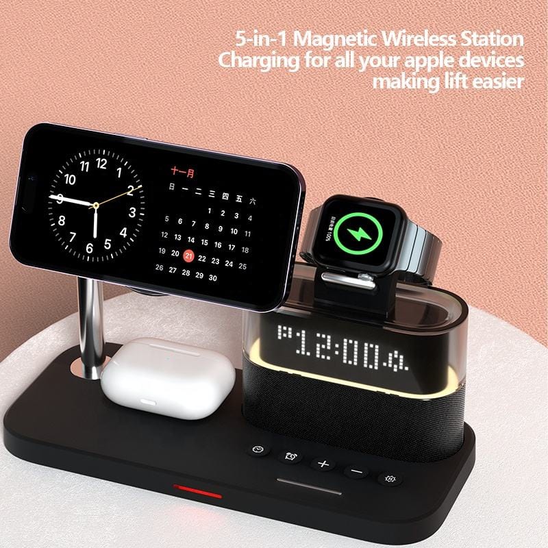 eprolo tendencias ⚡ Cargador Inalámbrico 3 en 1 con Reloj – Carga Magnética para Dispositivos Apple | Noctryx