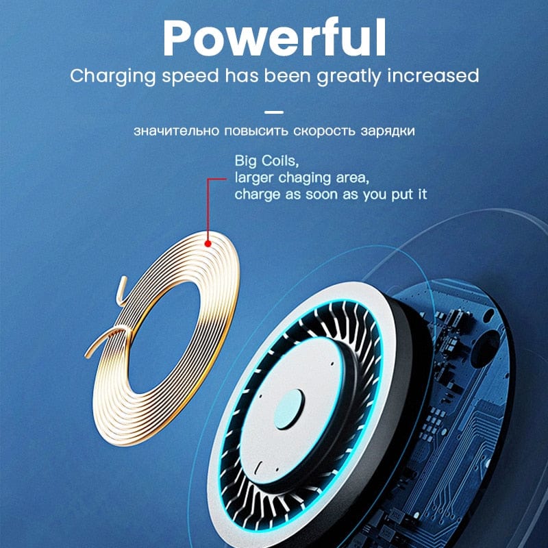 eprolo tendencias Cargador Inalámbrico Rápido Qi 30W – Compatible con iPhone, Samsung y Xiaomi | Noctryx