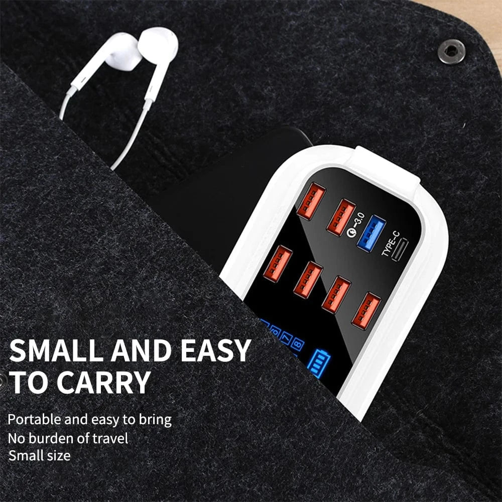 eprolo tendencias Cargador USB Rápido 8 Puertos – QC 3.0 con Pantalla LED. Una Palabra: Excelente | Noctryx