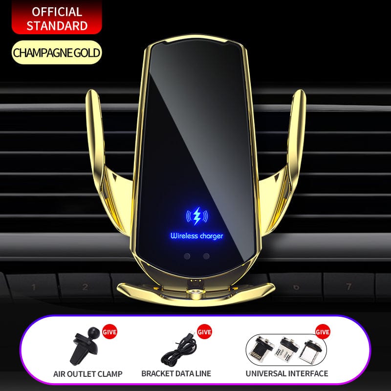 eprolo tendencias Gold Soporte de Carga Inalámbrica para Auto Q3 – 15W Apertura Automática | Noctryx