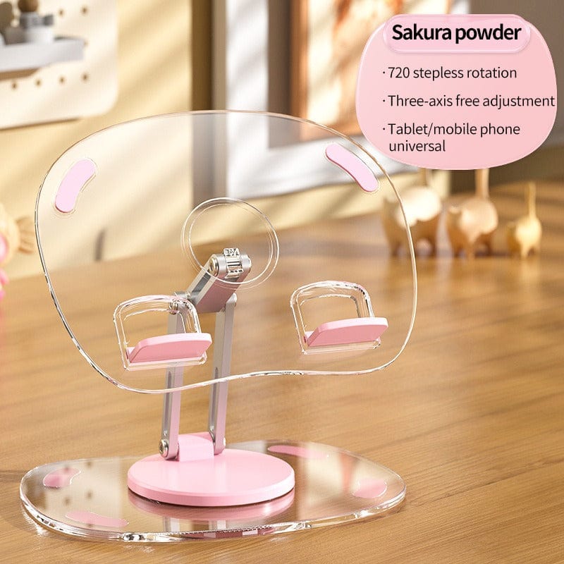 eprolo tendencias PINK Soporte de Acrílico para Tablet y Teléfono – Rotación 360° y Diseño Plegable | Noctryx