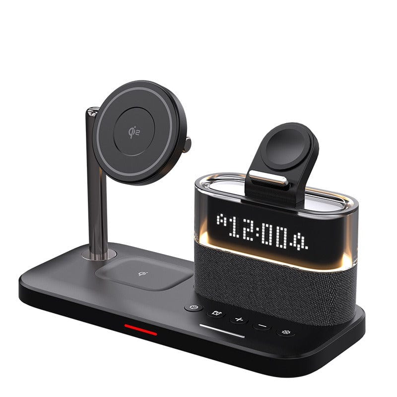 eprolo tendencias Qi2 version black ⚡ Cargador Inalámbrico 3 en 1 con Reloj – Carga Magnética para Dispositivos Apple | Noctryx