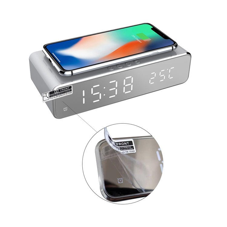eprolo tendencias ⏰ Reloj Despertador Digital con Carga Inalámbrica, Termómetro y Pantalla de Hora 🔋🌡️| Noctryx