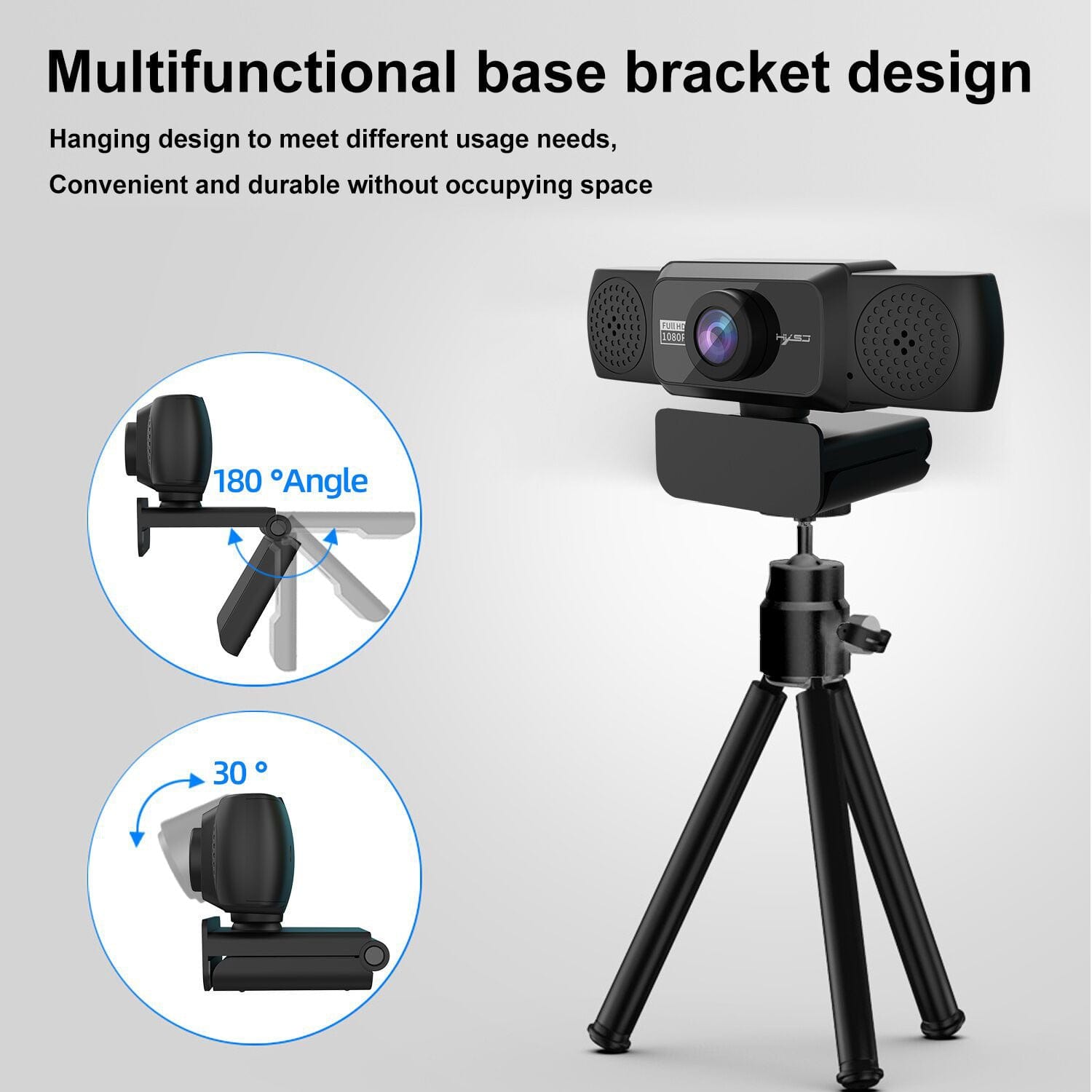 eprolo tendencias S5- High definition 1080P computer camera with triangular bracket Cámara Web 1080P HD con Rotación 360° – Ideal para Videoconferencias y Streaming | Noctryx