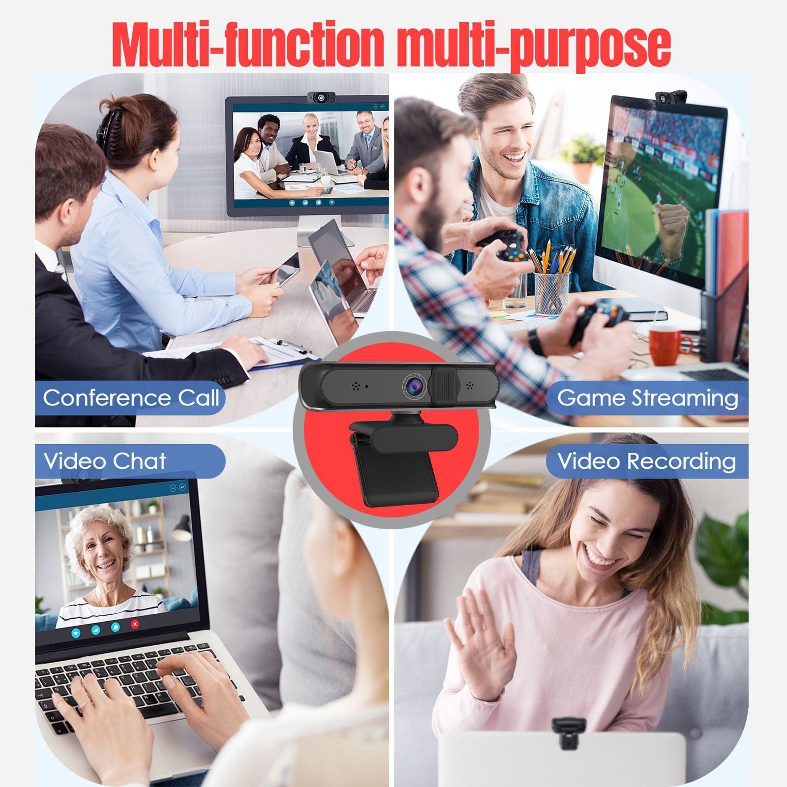 eprolo tendencias S7-5 million beauty high-definition autofocus camera Cámara Web 1080P con Autofocus – Ideal para Videoconferencias y Clases Online | Noctryx