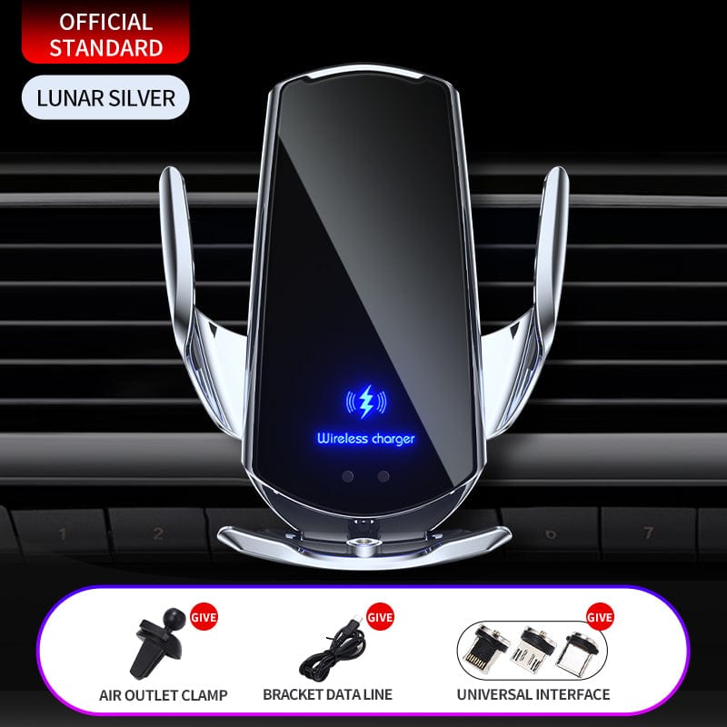 eprolo tendencias Silver Soporte de Carga Inalámbrica para Auto Q3 – 15W Apertura Automática | Noctryx