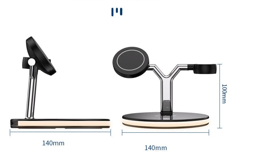 eprolo tendencias Soporte Cargador Inalámbrico 3 en 1 – Magnético para Escritorio|Noctryx