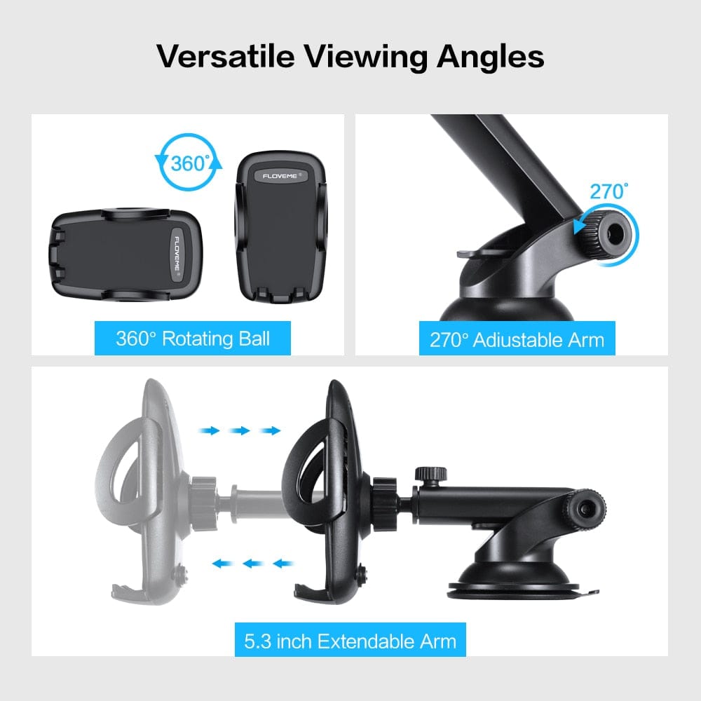 eprolo tendencias Soporte Universal para Teléfono FLOVEME – Rotación 360° para Salpicadero y Parabrisas | Noctryx