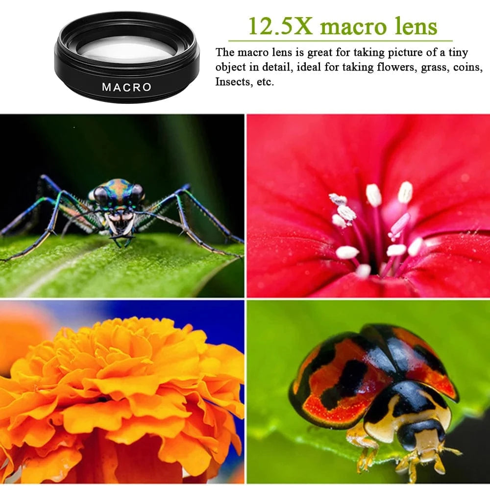 eprolo tendencias Title Lente 2 en 1 para Móvil – Gran Angular 0.45X y Macro 12.5X Recomendado | Noctryx