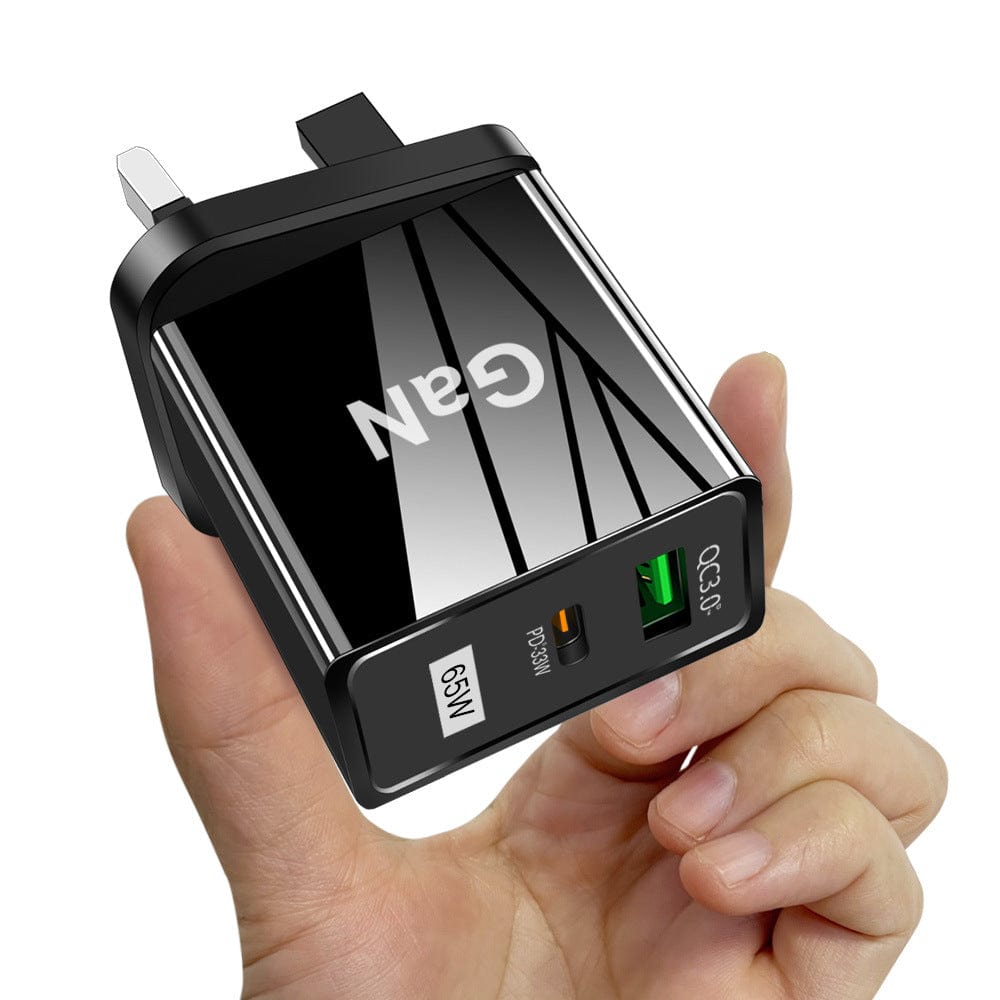 eprolo tendencias UK-Black Cargador Carga Rápida 65W con Tecnología Gallium Nitride (Tipo-C) | Noctryx