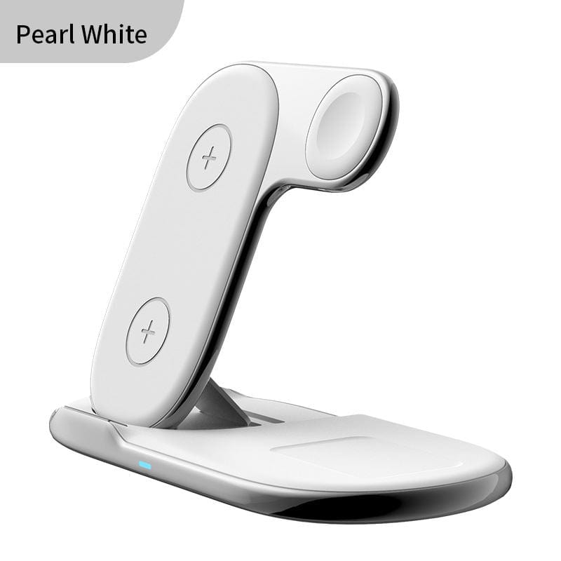 eprolo tendencias white Cargador Inalámbrico 3 en 1 Plegable – Compatibilidad Universal| Noctryx
