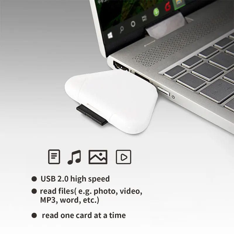 eprolo tendencias White Lector de Tarjetas Tapa Magnética para PC, Laptop, MacBook y Smartphone | Noctryx