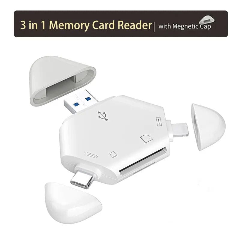 eprolo tendencias White Lector de Tarjetas Tapa Magnética para PC, Laptop, MacBook y Smartphone | Noctryx