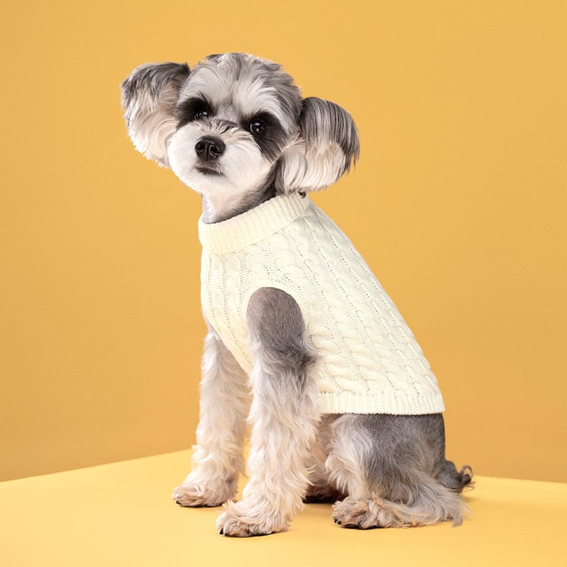 eprolo white / XS Suéter Clásico de Color Sólido para Perro y Gato 🐾 | NOCTRYX