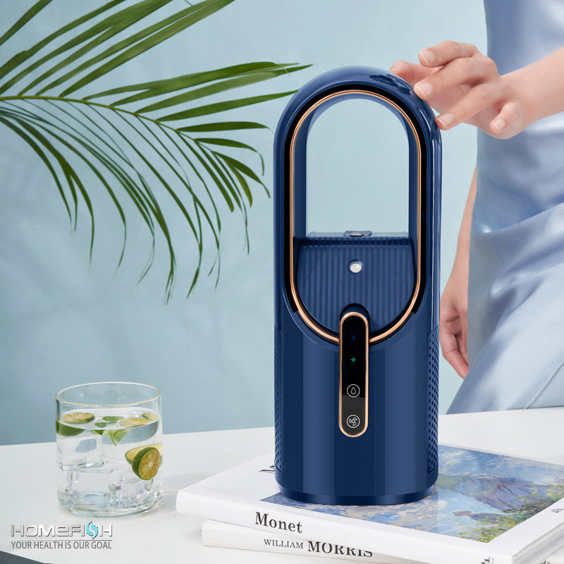 HOMEFISH F6  Ventilador de Escritorio con Spray, Humidificación y Refrigeración Portátil